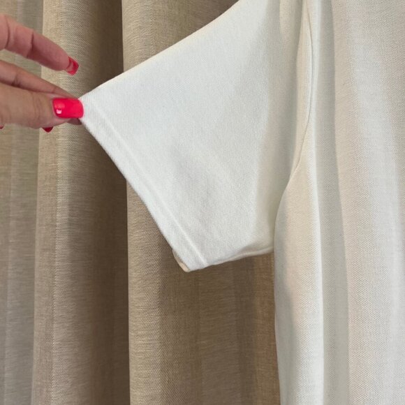 Hanes, Men's short sleeve white polo, Size Large - Picture 3 of 5